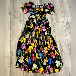 Off The Shoulder Long Flowery Dress